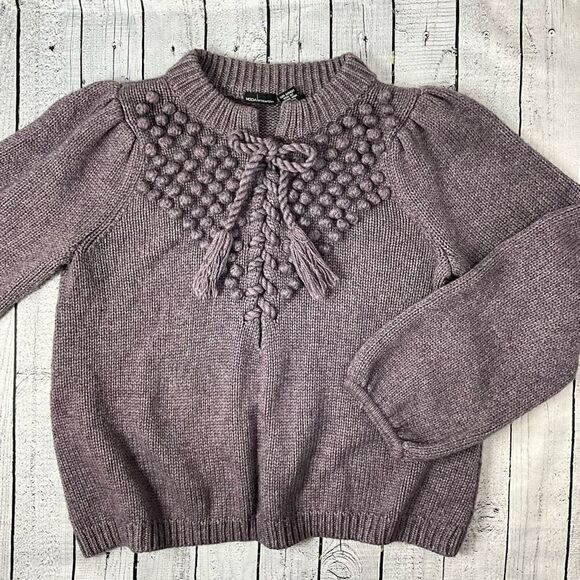 MODA INTERNATIONAL Wool Blend Popcorn Sweater - Picture 1 of 4